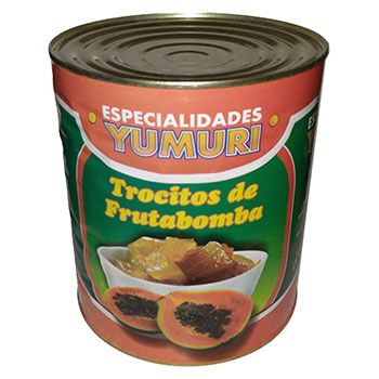 Trocitos de Fruta Bomba, Lata No. 10