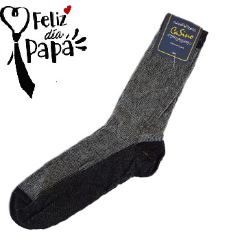 Medias Vestir Hombre Negra Rayas Finas 10-12