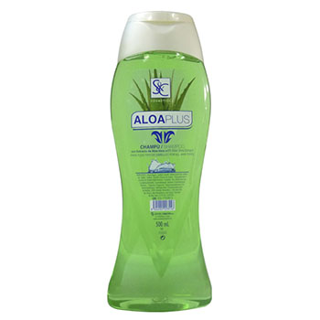 S&C ALOA PLUS, Champú con Extracto de Aloe Vera 500 mL